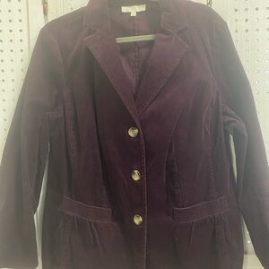 Talbots Deep Purple Corduroy Blazer